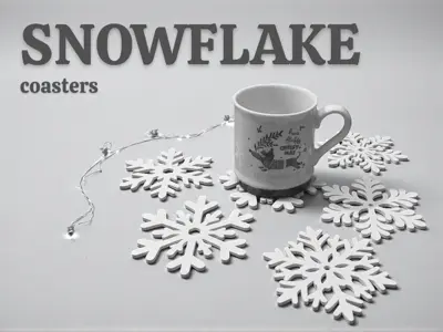 Snowflake Christmas Coaster Set
