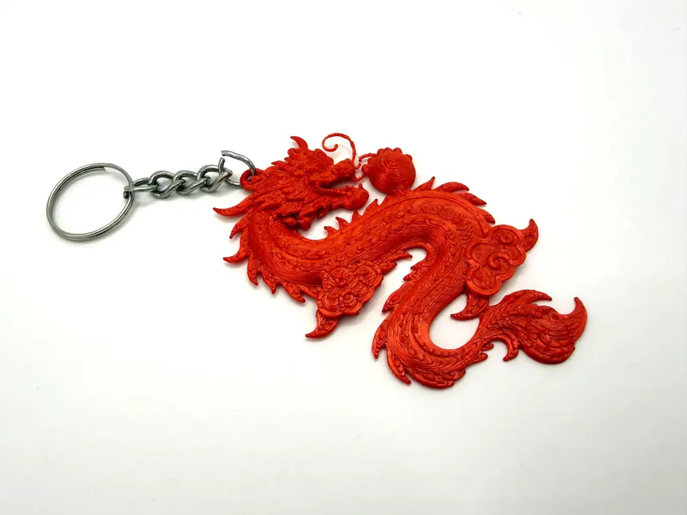 New years dragon keychain