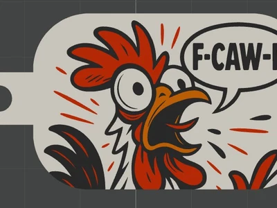 F-CAW-F Rooster Keychain