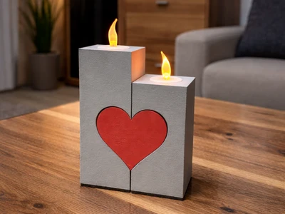 HEART SEPERATED TEA LIGHT / VALENTINES TEA LIGHT