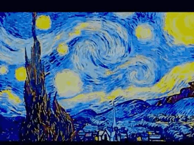 The Starry Night in Kumiko (traditional Japanese Style)