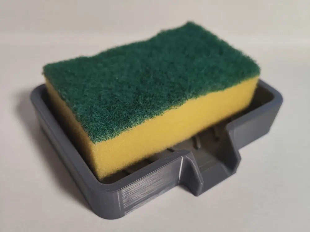 Self-Draining Sponge Holder | Wave Drip Tray