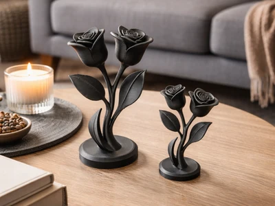 DOUBLE ROSE SCULPTURES / VALENTINES GIFT