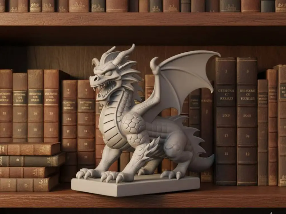 angry dragon statue 3