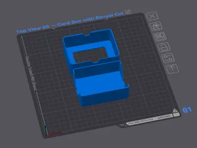 Top View 60 — Card Box with Reveal Cut