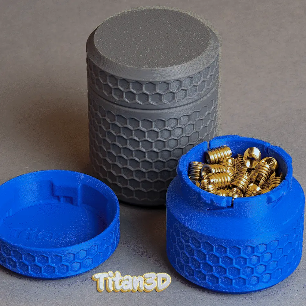 Twist Lock Container with Honeycomb Pattern