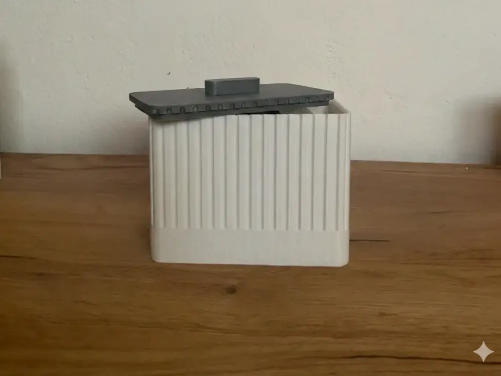 Modern Ribbed Organizer Box - No Supports