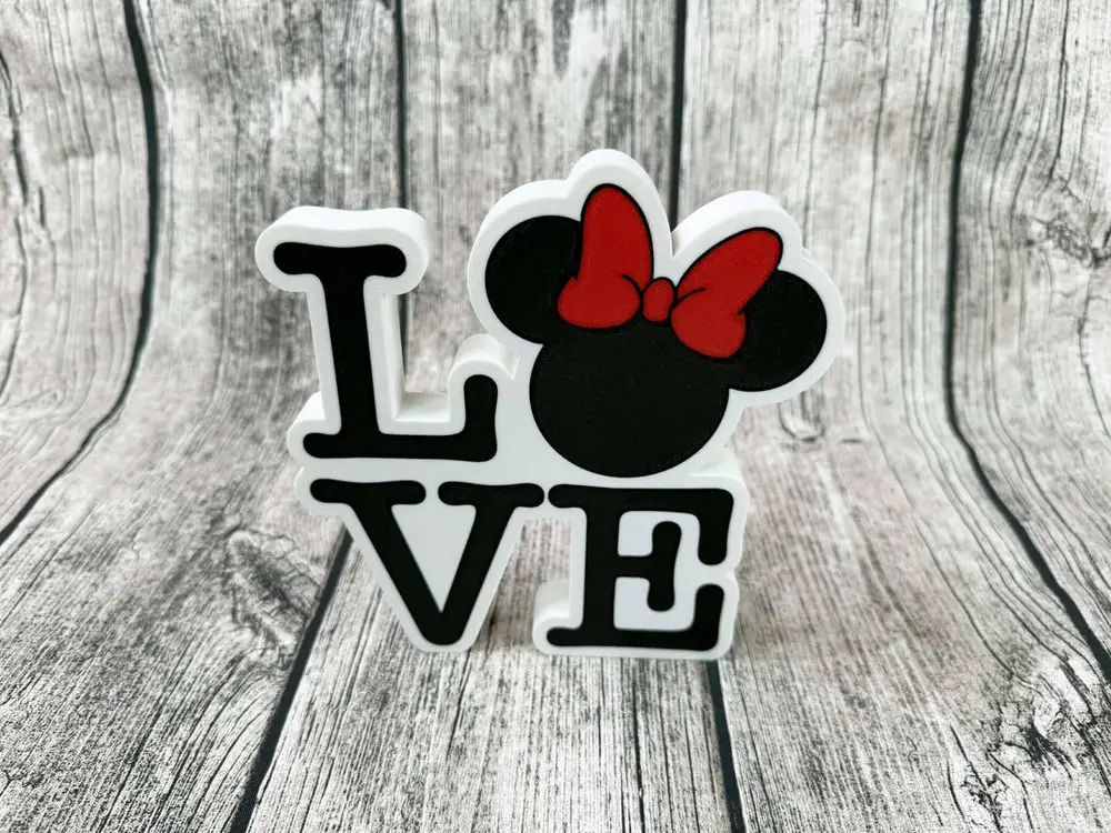 Minnie Mouse tabletop sign