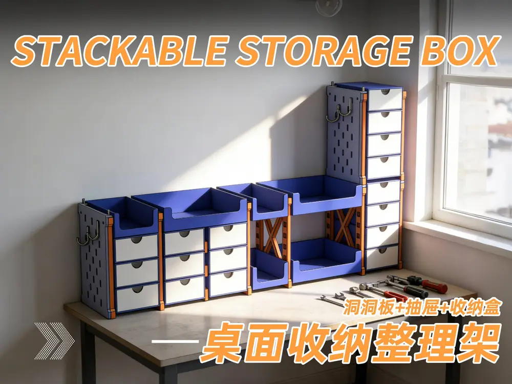 多功能桌面整理架（Stackable storage box）