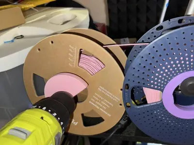 Drill Powered Re-Spooling Tool v2 Easy Print & Stronger!