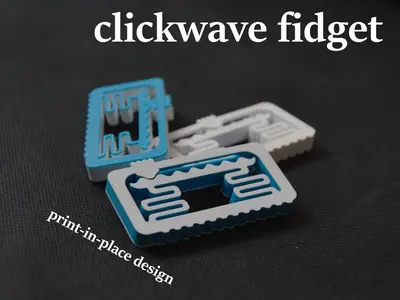 Click-Wave fidget  | Print in place