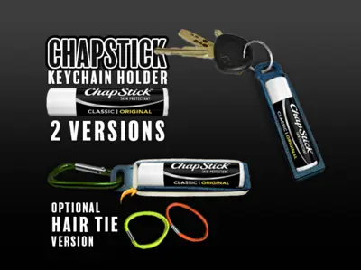 Chapstick Keychain + Hair Tie Holder