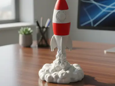 Flying Rocket 3D Multicolor