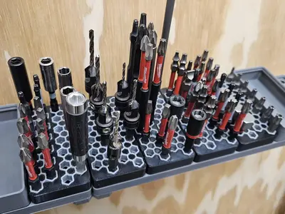 Gridfinity Hex Bit Organizer with TPU Bit Gripper