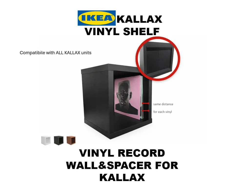 VINYL RECORD WALL & SPACER FOR IKEA KALLAX