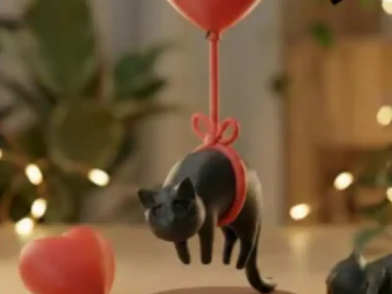 gato de san valentín