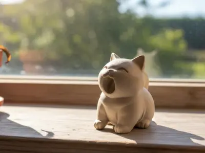 Gato Bostezando – Lindo Modelo Decorativo en 3D