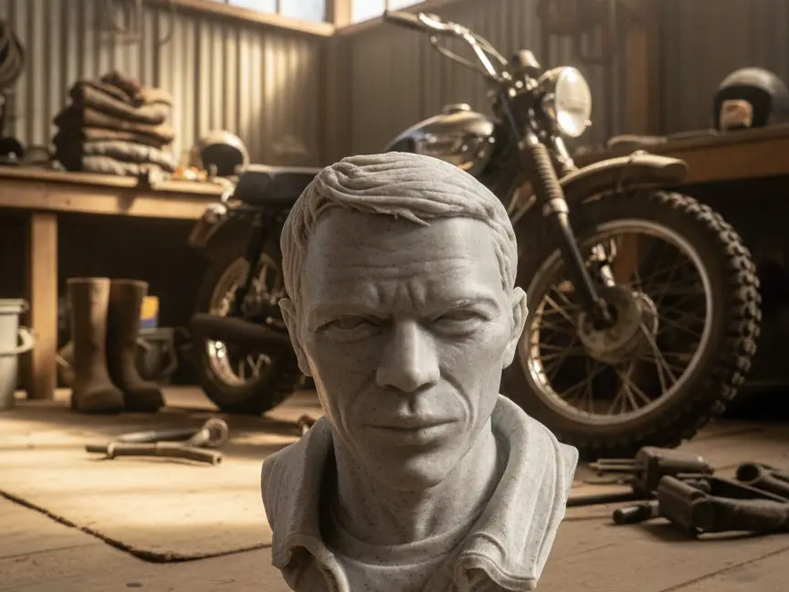 Terrence Steve McQueen - bust