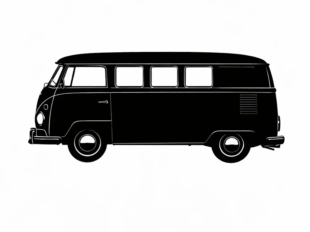 Silhouette eines VW T1 (Bulli)