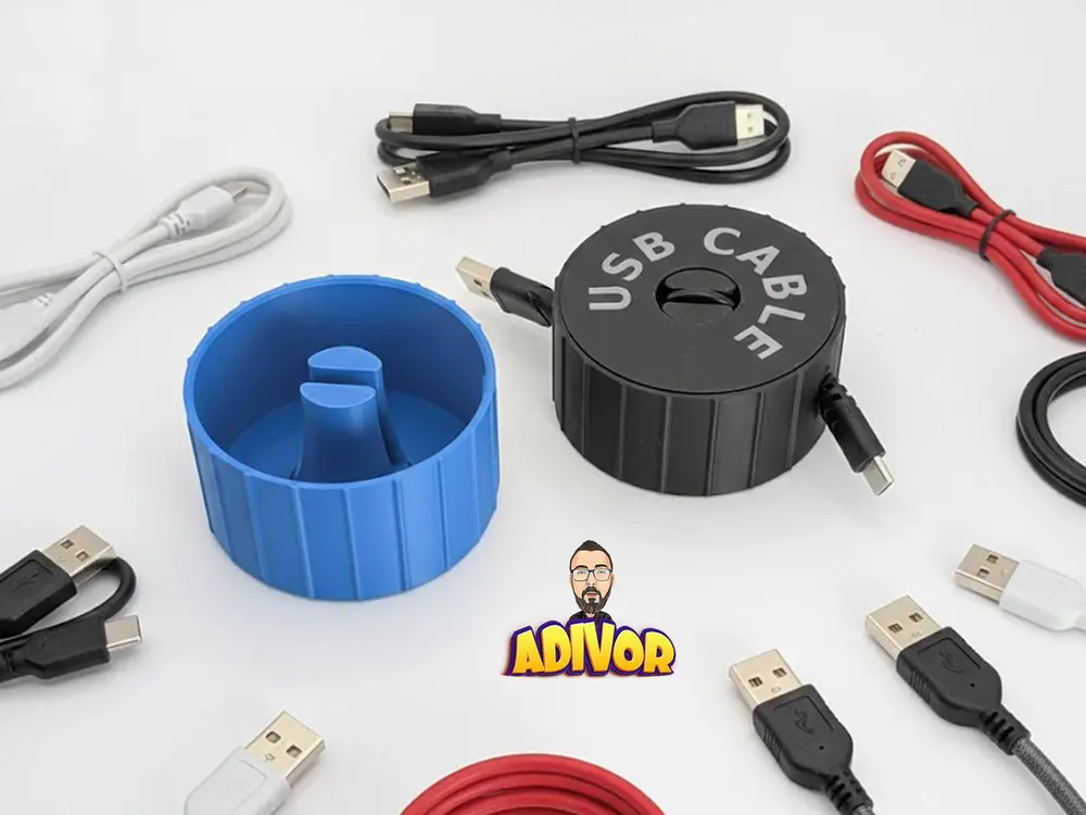 Print-in-Place USB Cable Winder - FAST PRINT
