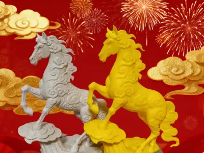 马年祥云马摆件