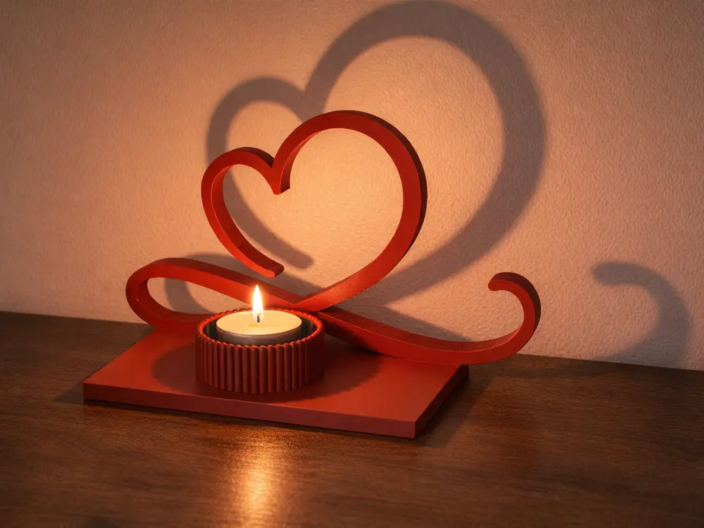Valentine's Hearts Tealight Holder