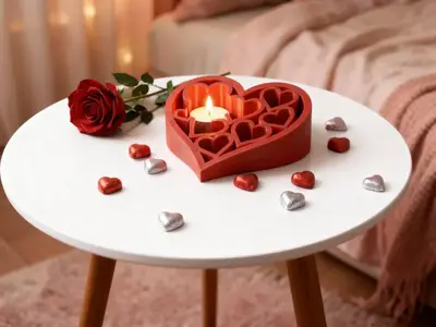 Valentine's Hearts Tealight Holder