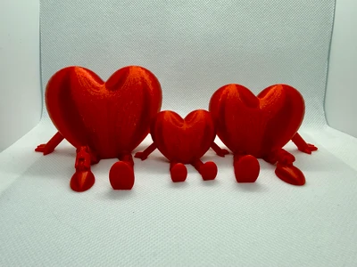 Flexi Heart Buddy Family (articulated - no supports)