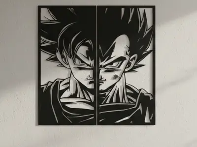 Goku Vegeta Wall Art