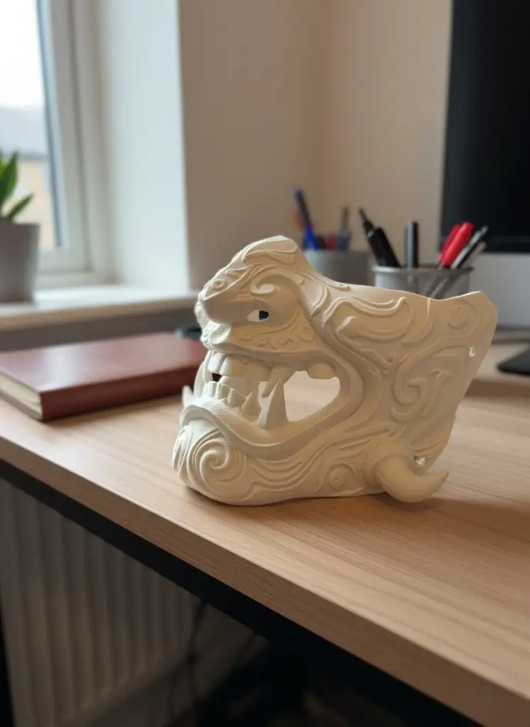 Japanese Oni Mask – Ornamental Demon Design