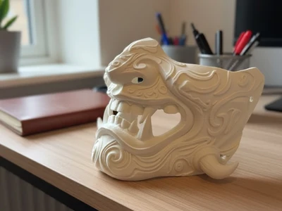 Japanese Oni Mask – Ornamental Demon Design