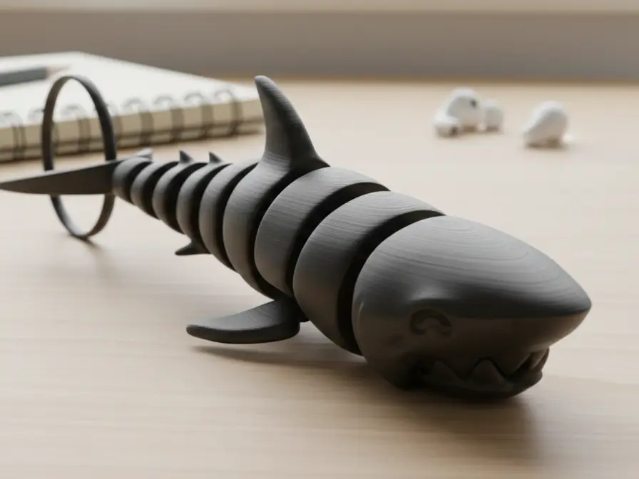 Articulated Shark Keychain