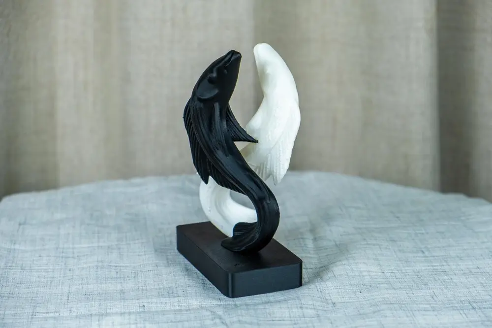 Yin-Yang Koi Sculpture