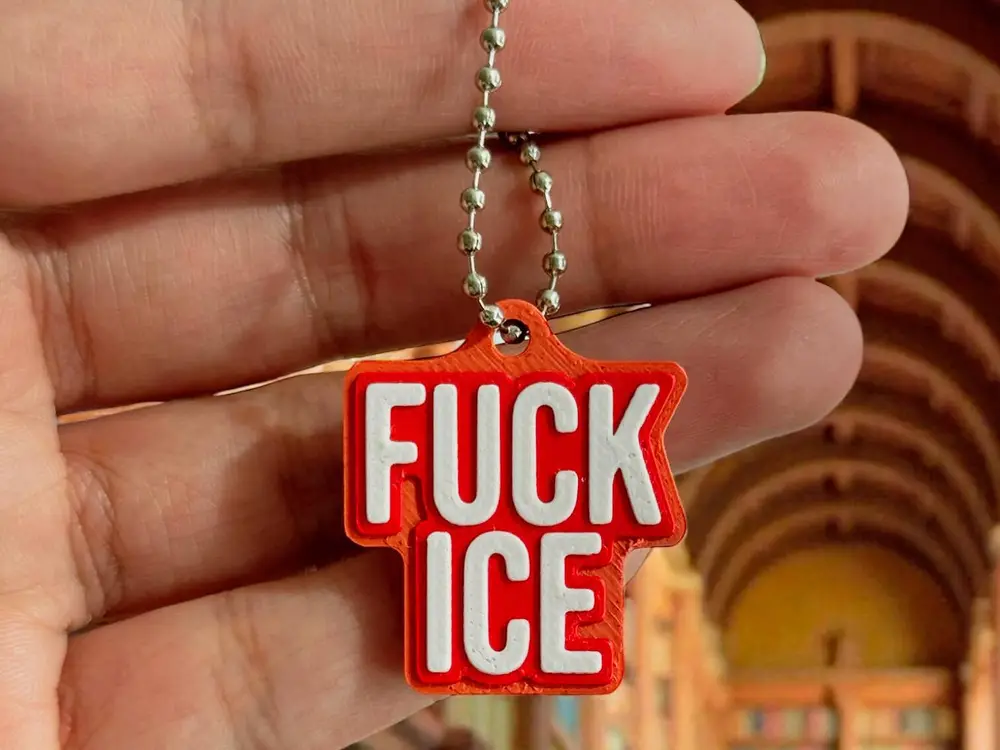 Fuck ICE Keychain