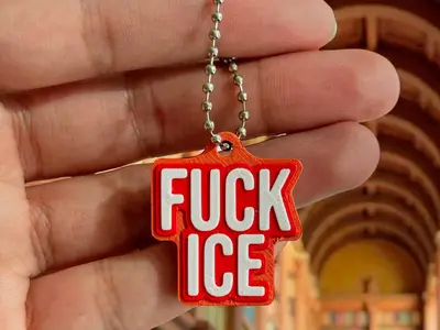 Fuck ICE Keychain