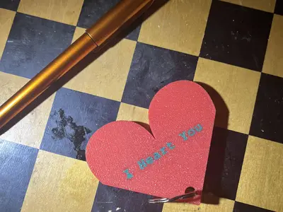 Customizable Simple Heart Keychain