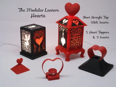 The Modular Lantern - Hearts & Short Straight Top With Inserts