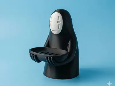No‑Face Inspired Soap Holder – Functional Fan Art