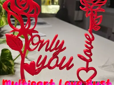 Multipart 2for1 Flower Love Bust with bases