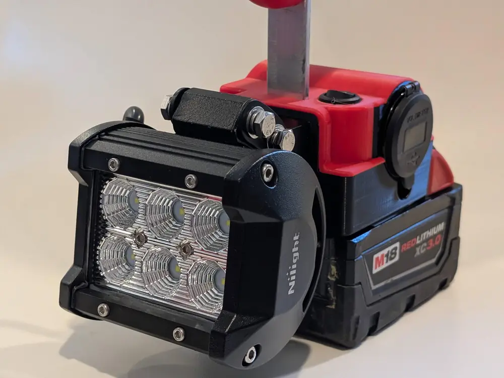 Milwaukee M18 Compatible Flashlight with USB Charger