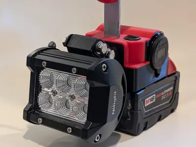 Milwaukee M18 Compatible Flashlight with USB Charger