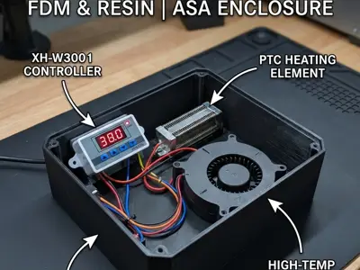 3D Printer Enclosure Heater – FDM & Resin