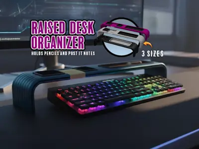 Keyboard Riser Desk Organizer - 3 Sizes