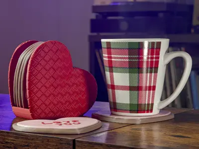 Valentines Day 2026: Heart Shaped Cookie Coasters