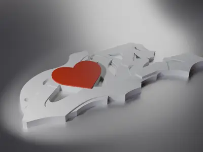 Keychain LOVE Graffiti - a gift for Valentine's Day
