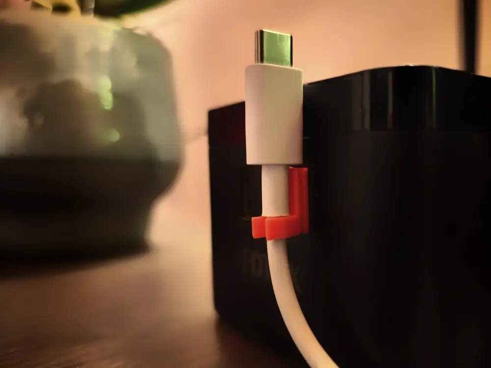 Vertical USB Cover with Charging Cable Holder