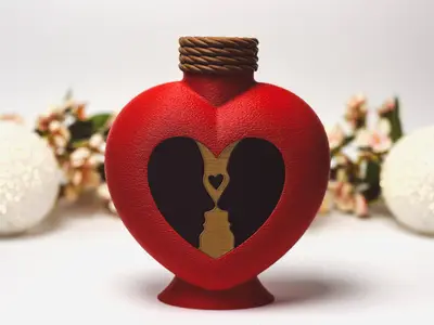 Heart Bottle – Perfect for Love Notes & Gift Cards
