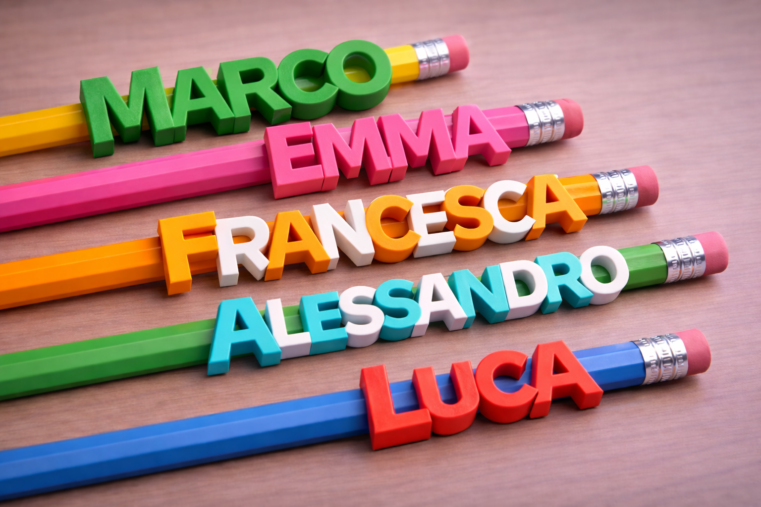 Lápices personalizados con nombres en 3D – Decoración colorida y ...