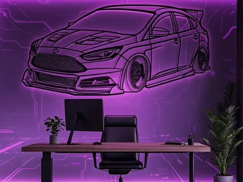 🔥 Ford Focus ST – 3D Wall Art Edition 🔥