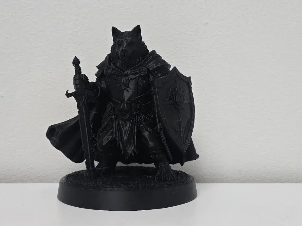 Wolf Knight Warrior with Sword and Shield